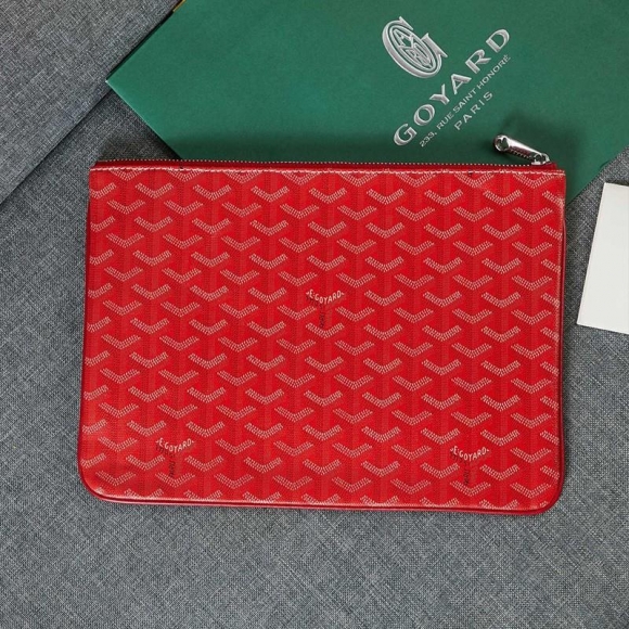 Goyard Goyardine Senat Clutch Red