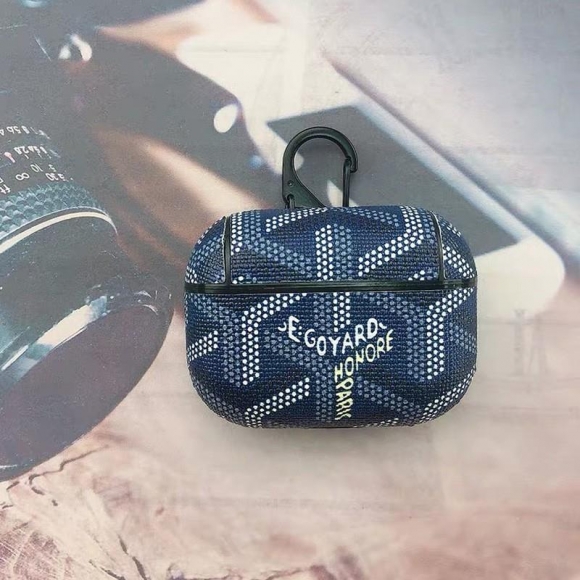 Goyard Goyardine Saint Louis Airpods Pro Case Blue