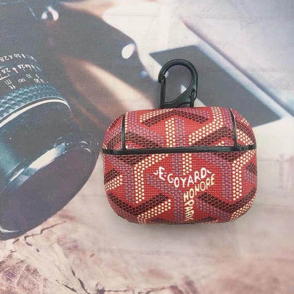 Goyard Goyardine Saint Louis Airpods Pro Case Burgundy