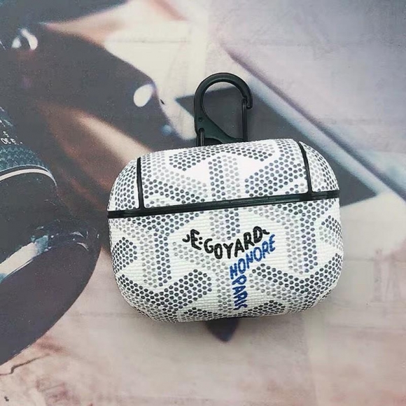 Goyard Goyardine Saint Louis Airpods Pro Case White