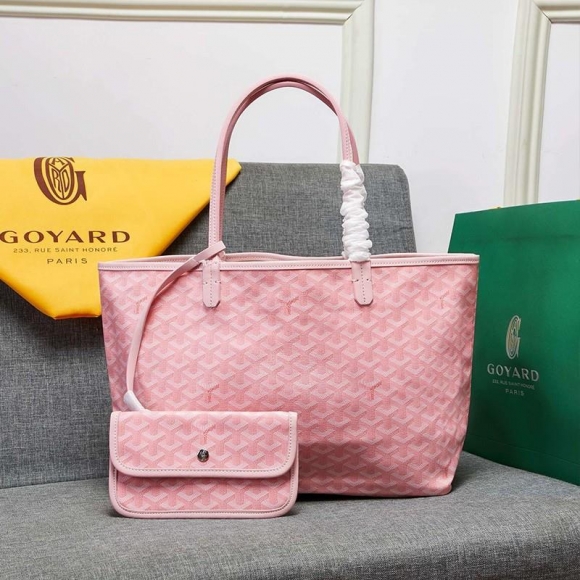 Goyard Goyardine Saint Louis Canvas Tote Pink