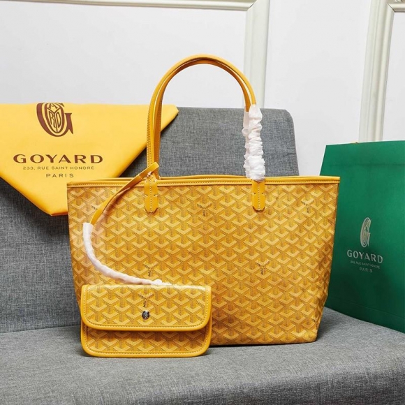 Goyard Goyardine Saint Louis Canvas Tote Yellow