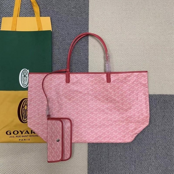 Goyard Goyardine Saint Louis Canvas Tote Pink/Red